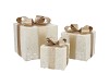 SPARKLE GIFTBOX COZY GOLD LED S/3 15X18/20X23/25X28CM