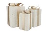 SPARKLE GIFTBOX COZY GOLD LED S/3 15X25/20X35/25X42CM NM