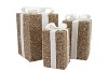 SPARKLE GIFTBOX COZY GOLD LED S/3 15X25/20X35/25X42CM NM