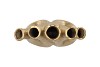 AGLIO GOLD VASE OVAL 25X11X24CM
