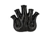 AGLIO BLACK  VASE OVAL 25X11X24CM NM