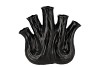 AGLIO BLACK VASE OVAL 36X17X33CM NM