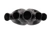 AGLIO BLACK VASE OVAL 36X17X33CM NM
