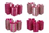 SPARKLE GIFTBOX FUCHSIA LED S/3 15X25/20X35/25X42CM NM