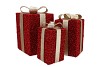 SPARKLE GIFTBOX RED LED S/3 15X25/20X35/25X42CM NM