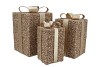 SPARKLE GIFTBOX RED LED S/3 15X25/20X35/25X42CM NM