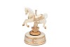 GLOWY COZY GOLD HORSE MUSIC BOX 12X11X18CM