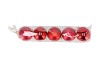 DECO UNBREAKABLE RED BALL SET 5 80MM
