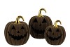 AUTUMN FLOCK SCOTTISH GREEN PUMPKIN FACE LED 15X15X17CM