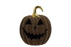 AUTUMN FLOCK SCOTTISH GREEN PUMPKIN FACE LED 17X17X21CM