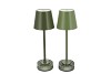 LUCE MAJESTIC GREEN GLASS ON FOOT LED ASS 11X11X33CM