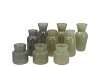 JAZZ NORDIC GREEN MIX COLORED VASE ASS 7X14CM