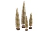 SPARKLE TWIST NORDIC SAND SNOW TREE 30X6CM