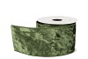 RIBBON VELVET SATIN MOSS GREEN 3MX70MM
