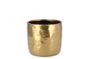 IRON STONE GOLD GLAZED POT 9X8CM