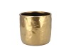 IRON STONE GOLD GLAZED POT 12X11CM