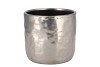 IRON STONE SILVER GLAZED POT 16X15CM