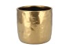 IRON STONE GOLD GLAZED POT 16X15CM