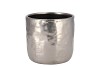 IRON STONE SILVER GLAZED POT 13X13CM