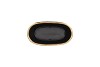 IRON STONE GOLD GLAZED OVAL POT 23X9X10CM