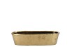 IRON STONE GOLD GLAZED OVAL POT 32X10X8CM