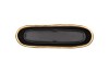 IRON STONE GOLD GLAZED OVAL POT 32X10X8CM