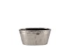 IRON STONE SILVER GLAZED OVAL POT 23X9X10CM