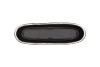 IRON STONE SILVER GLAZED OVAL POT 32X10X8CM