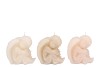CANDLE FROSTY X-MAS ANGEL COZY SAND MIX 10X10X11CM