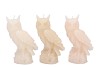 CANDLE FROSTY SITTING OWL COZY SAND MIX 7X17CM