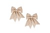 DECO SHINE BOW COZY CHAMPAGNE 12X13CM PER 2
