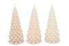 CANDLE FROSTY X-MAS TREE COZY SAND MIX 9X20CM ASS