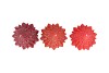 CANDLE FROSTY X-MAS TREE WILD RED MIX 8X16CM ASS