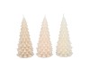 CANDLE FROSTY X-MAS TREE COZY SAND MIX 6X12CM ASS