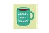 TILE WORLD'S BEST GRANDPA GREEN 10X10X1CM