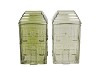 MILLE GREEN VASE HOUSE 14X11X25CM