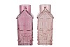 MILLE SAND/OLD PINK VASE HOUSE 13X13X30CM