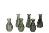 FENNA GREEN MIX VASE FLOWER ASS 6X12CM