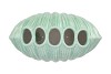 SHELLA GREEN VASE SCALLOP 26X15X26CM