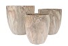 MONTY SAND POT S/3 31X31/26X27/21X23CM