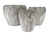 MONTY GREY POT FLOWER S/3 42X35/32/32/23X29CM