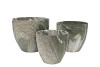 MONTY GREEN POT ROUGH S/3 25X21/21X18/16X15CM