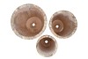 MONTY SAND POT FLOWER LONG S/3 37X46/31X43/24X40CM