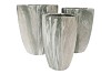 MONTY GREEN POT FLOWER LONG S/3 37X46/31X43/24X40CM NM