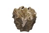 DION BROWN VASE 17X17X16CM