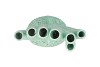 SHELLA GREEN VASE CORAL 22X12X25CM