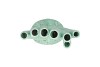 SHELLA GREEN VASE CORAL 27X25X30CM