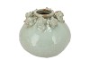 SHELLA LIGHT GREEN VASE 25X25X20CM