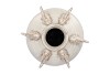 PEARL SEA GREY VASE FISH 25X25X27CM NM