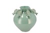 PEARL SEA GREEN VASE FISH 23X23X23CM NM